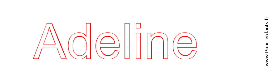 Imprimer le prenom Adeline pour un coloriage de prénom
