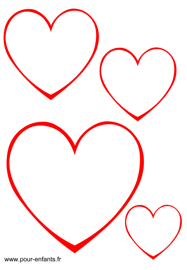 Dessin de coeur  imprimer coloriage